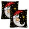 Santa Moon Decorative Christmas Indoor/Outdoor Pillow Cover (set of 2)